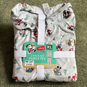 Disney Gray and Red Men's Pajama Set